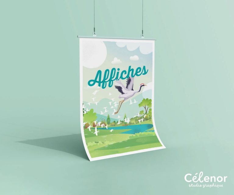 Visuel d'illustration pour la création d'affiches : affiche sur laquelle est inscrit "Affiches".